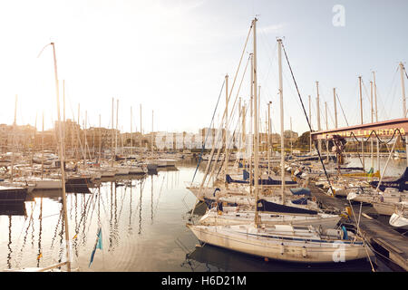 Segelschiffe in der Cala Hafen Palermo Stockfoto