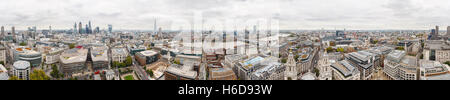 London 360 Panoramablick von St-Paul-Kathedrale Stockfoto