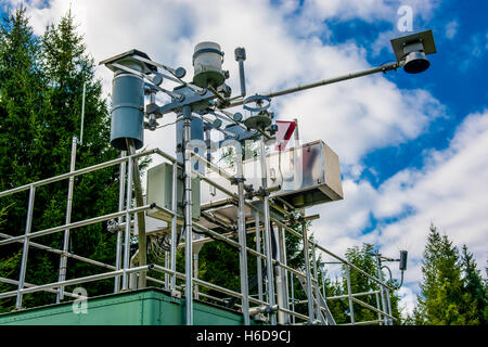 Messstation für Luftqualität und Wetter Stockfoto