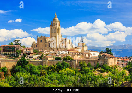 Segovia, Spanien. Kathedrale de Santa Maria de Segovia, Castilla y Leon. Stockfoto