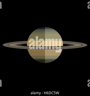 Vektor Sonnensystem Planeten Saturn Stock Vektor