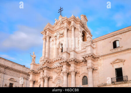 Piazza del Duomo, Ortigia, Siracusa, Sizilien, Italien Stockfoto