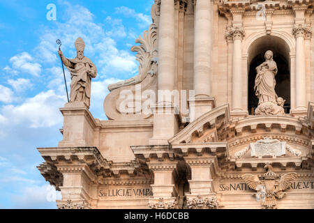 Piazza del Duomo, Ortigia, Siracusa, Sizilien, Italien Stockfoto