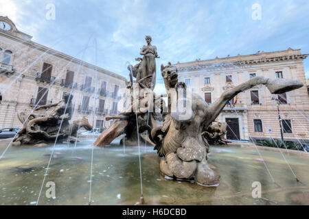 Fontana di Diana, Ortigia, Siracusa, Sizilien, Italien Stockfoto