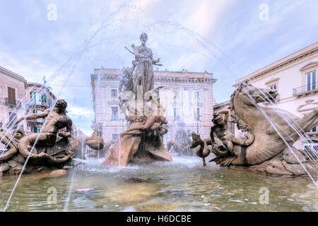 Fontana di Diana, Ortigia, Siracusa, Sizilien, Italien Stockfoto