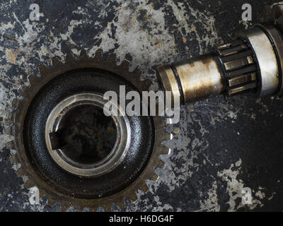 27. Oktober 2016 - Zahnräder Nahaufnahme auf Rustick Hintergrund (Credit-Bild: © Igor Golovniov über ZUMA Draht) Stockfoto