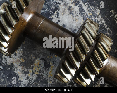 27. Oktober 2016 - Zahnräder Nahaufnahme auf Rustick Hintergrund (Credit-Bild: © Igor Golovniov über ZUMA Draht) Stockfoto