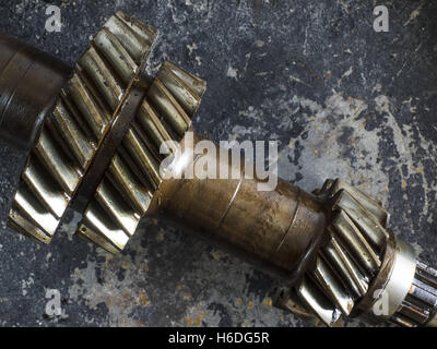 27. Oktober 2016 - Zahnräder Nahaufnahme auf Rustick Hintergrund (Credit-Bild: © Igor Golovniov über ZUMA Draht) Stockfoto