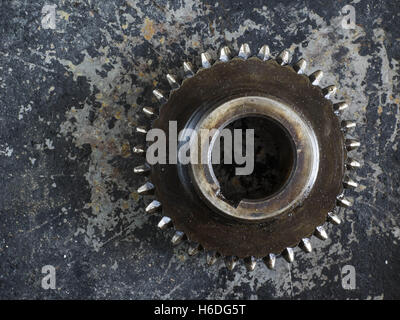 27. Oktober 2016 - Zahnräder Nahaufnahme auf Rustick Hintergrund (Credit-Bild: © Igor Golovniov über ZUMA Draht) Stockfoto