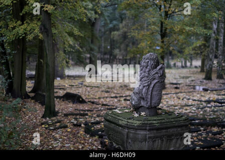 Hamburg, Deutschland. 27. Oktober 2016. Blick auf dem jüdischen Friedhof in Hamburg, Deutschland, 27. Oktober 2016. Nach der Speicherstadt Bezirk soll der jüdische Friedhof in Altona der zweite UNESCO World Heritage Hamburg geworden. Foto: AXEL HEIMKEN/Dpa/Alamy Live News Stockfoto