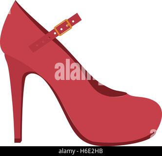 High-Heel Mary Jane Stil Symbol Bild Vektor Illustration Schuhdesign Stock Vektor