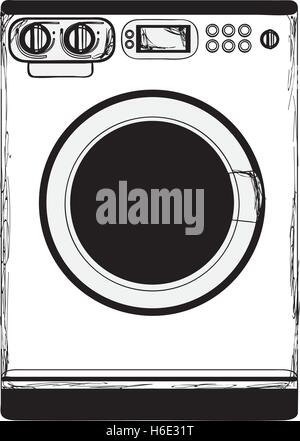 Waschmaschine Symbol Bild Vektor-Illustration-design Stock Vektor