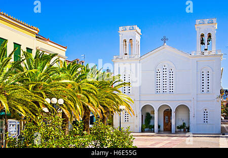 Die Kirche des Heiligen Nikolaus findet in der Altstadt von Nafplion in der Nähe der Strandpromenade, Argolis, Griechenland. Stockfoto