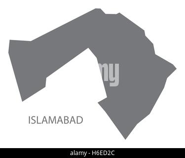 Islamabad-Pakistan-Karte grau Stock Vektor