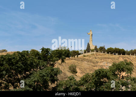 Denkmal für das Herz Jesu in Tudela Navarra, Spanien, Europa. Stockfoto