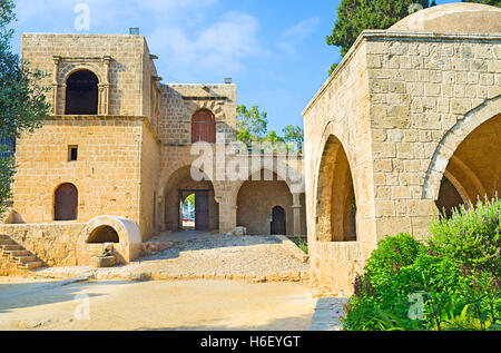 Das mittelalterliche Tor des Klosters Ayia Napa, Zypern. Stockfoto