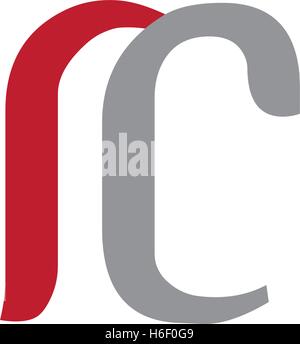 RC-Logo-Konzept-Design Stock Vektor