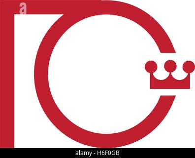RC-Logo-Konzept-Design Stock Vektor