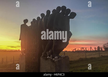 Denkmal, Mahnmal Todesmarsch von KZ-Häftlingen von Dachau, 1945 Stockfoto