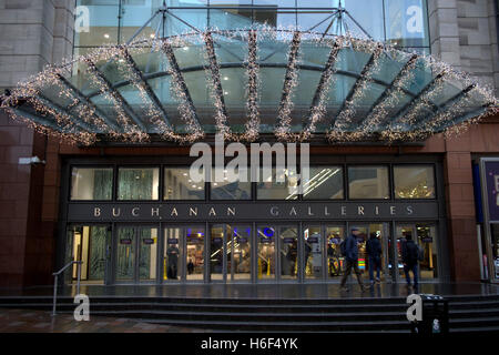 Glasgow Buchanan Galeries Weihnachtsfeier Shopping Lichter Party Dekoration Glasgow Weihnachtsmarkt Stockfoto