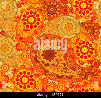 Indien-Ornament Paisley und Mehndi designs Stock Vektor