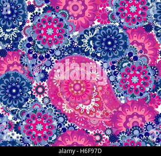 Indien-Ornament Paisley und Mehndi designs Stock Vektor