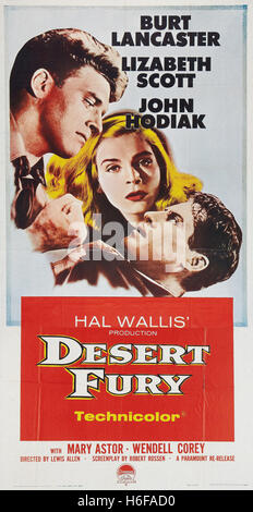 Desert Fury - Filmplakat- Stockfoto