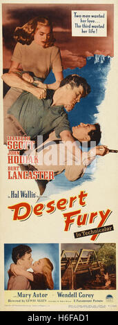 Desert Fury - Filmplakat- Stockfoto