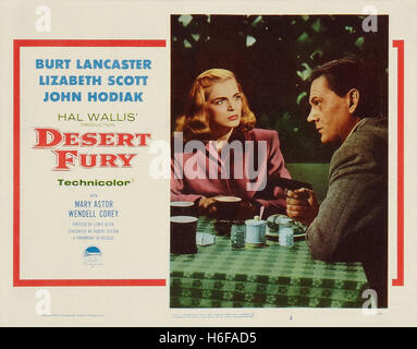 Desert Fury - Filmplakat- Stockfoto