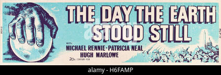 Der Tag, den die Erde Still - Filmplakat Stand- Stockfoto
