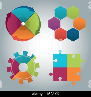 Schritte-Optionen und Infografik-design Stock Vektor