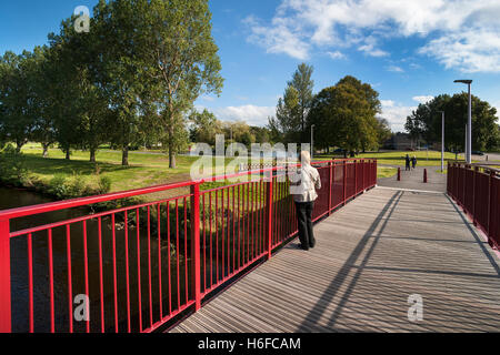 Cooper-Park, Teich, Elgin, Moray Firth, Highland Region Schottland Bootfahren Stockfoto