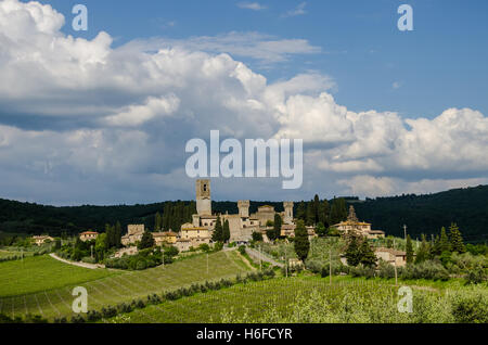 Toskanische Abtei Saint Michael Archangel Badia eine Passignano, gegründet durch Sichelmo 890 von Valombrosanermönche Mönchen an der "Strada Senese del Sambuco Stockfoto