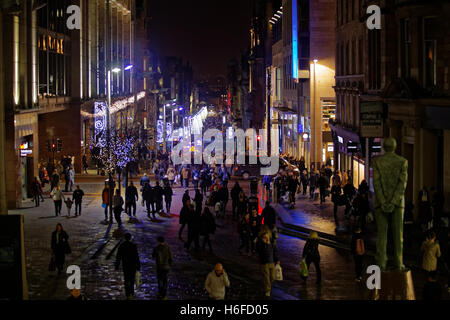 Glasgow Weihnachtsfeier Shopping Lichter Party Dekorationen Glasgow Christmas Market Stockfoto