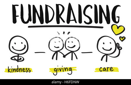 Fundraising gemeinnützige Spenden freiwillig Konzept Stockfoto