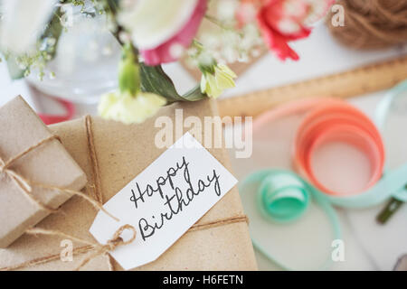 HBD Happy Birthday Celebration Glückwunsch Party Konzept Stockfoto