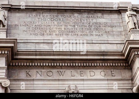 Das Theodore Roosevelt Memorial in Manhattan, New York. Stockfoto