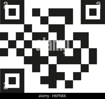 Der QR-Code-Symbol.  Link und URL-Symbol. Flache Vektor-illustration Stock Vektor