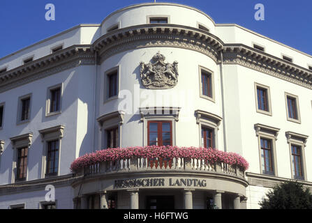 Deutschland, Hessen, Wiesbaden, Burg, Sitz des Landtages des Landes Hessen. Stockfoto