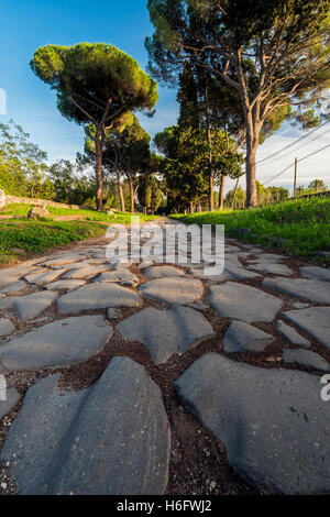 Überreste der Via Appia bei Rom, Latium, Italien Stockfoto
