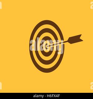 Das Zielsymbol. Zielsymbol. Flache Vektor-illustration Stock Vektor