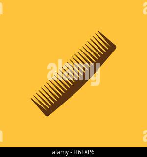 Das Kamm-Symbol. Barbershop-Symbol. Flache Vektor-illustration Stock Vektor