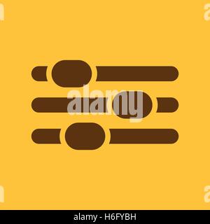 Die Anpassung-Symbol. Einstellungen-Symbol. Flache Vektor-Illustration. Buttonset Stock Vektor