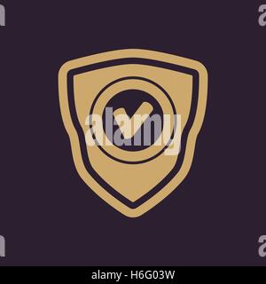 Das Schild-Symbol. Sicherheitssymbol für. Wohnung Stock Vektor