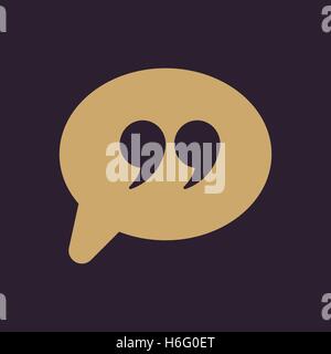 Anführungszeichen Sprechblase symbol Stock Vektor