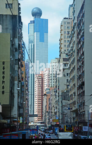 Straßenbild Des Voeux Road Hong Kong Insel China Stockfoto