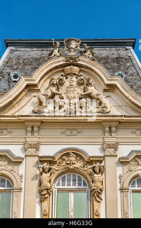 Wappen der Familie Festetics Palais Festetics in Keszthely, Plattensee Region Mitteltransdanubien, Ungarn Stockfoto