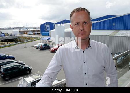 Simon Leiper geschäftsführender Direktor Shetland fangen Fischen Prozessoren in Lerwick Shetland-Inseln Schottland Stockfoto