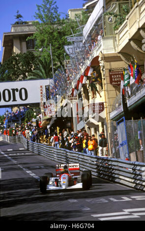 Senna im McLaren MP4-8 in Monaco 1. 1993 Stockfoto