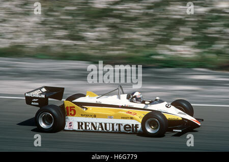 15 Sieger Alain Prost Renault Turbo 1983 South African GP, Kyalami Stockfoto